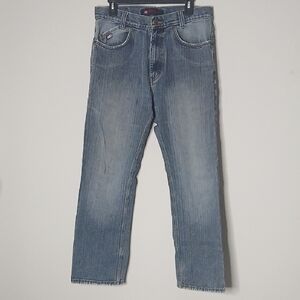 MECCA  Mens Light Denim Boot Cut Blue Jeans Size W32 L30